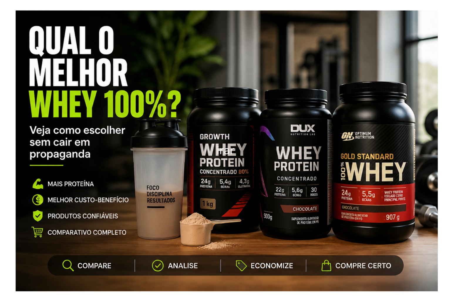 Qual o melhor Whey 100%? Veja como escolher sem cair em propaganda